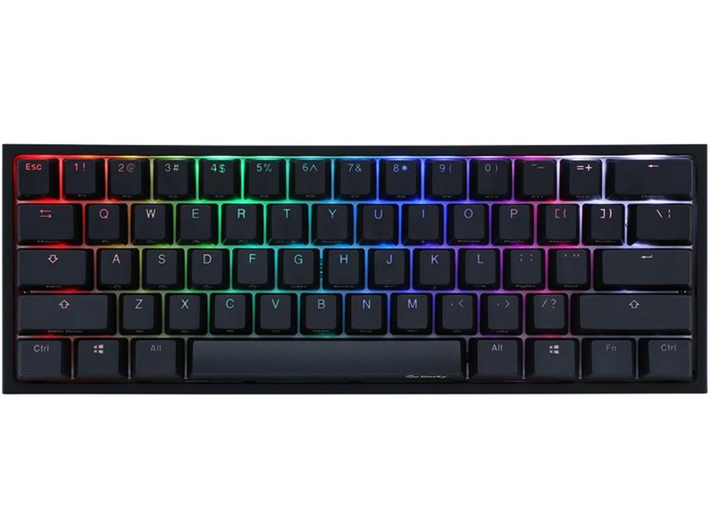 DUCKY ONE 2 Mini Gaming Tastatur, MX-Brown, RGB-LED, schwarz